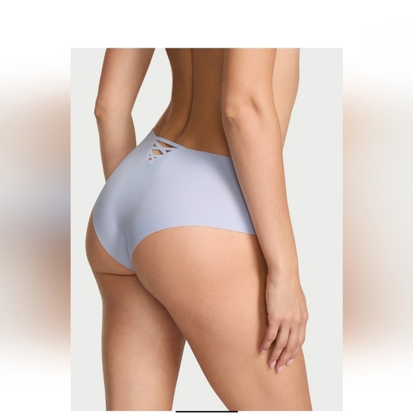 Victoria’s Secret No-Show Strappy Cheeky Panty Criss Cross Soft Iris Size L New - Picture 2 of 5